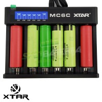 XTAR MC6C Punjač 18650 3.6V 3.7V Li-ion Litijum Baterija 21700 sa Šest Ležišta
